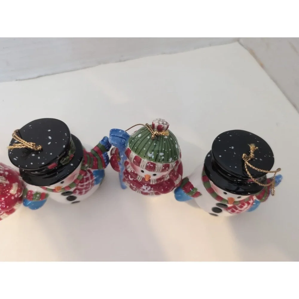 Burton + Burton 6 Ceramic Snowman‎ Ornaments